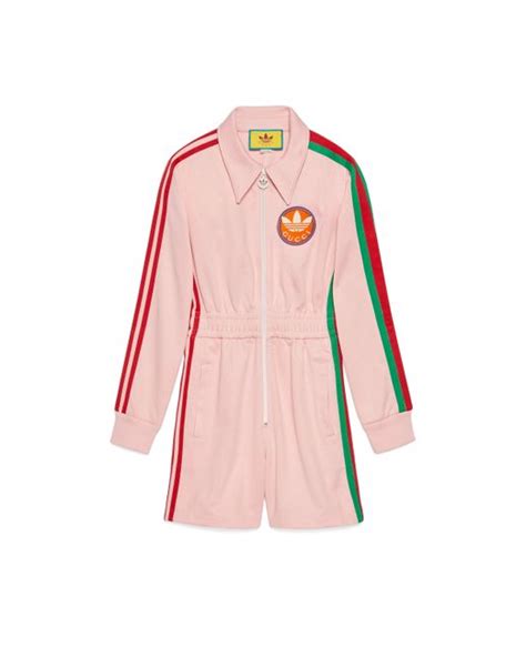 pink adidas gucci|gucci adidas pink jumpsuit.